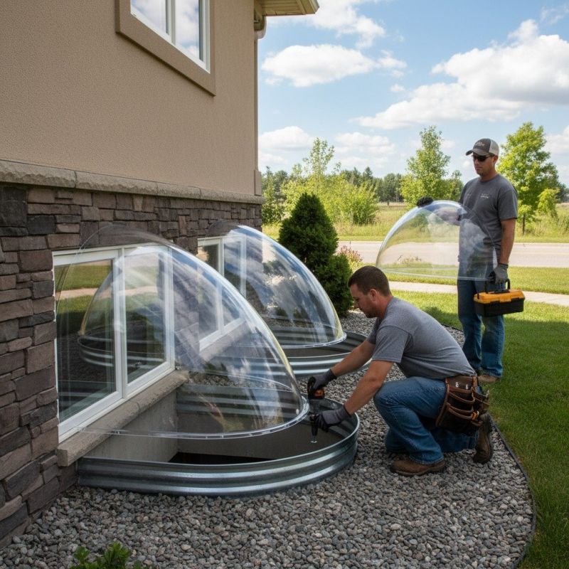 Window Well Cover Installation